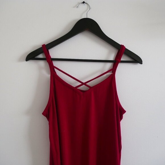 Torrid Super Soft Knits Pink Criss Cross Strappy Tank Top Pink Size 00X - Picture 2 of 5